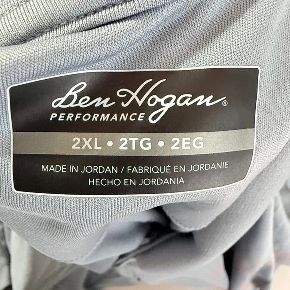Ben Hogan Performance Polo in Blue Gray Size 2XL - Picture 3 of 4